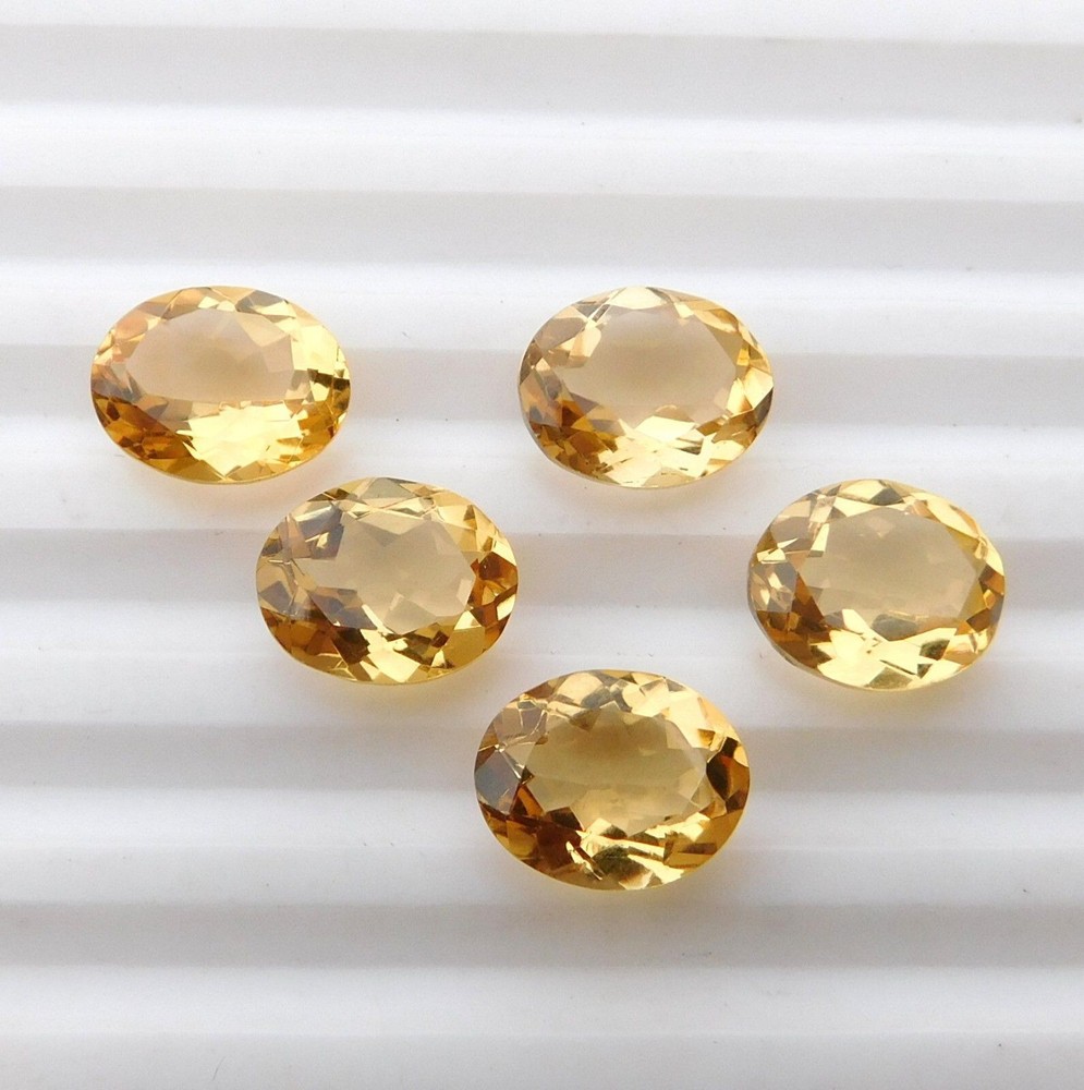 Citrine Faceted Oval Cut Natural Loose Gemstone 7x5MM Wholesale Lot 75 pcs 53Cts