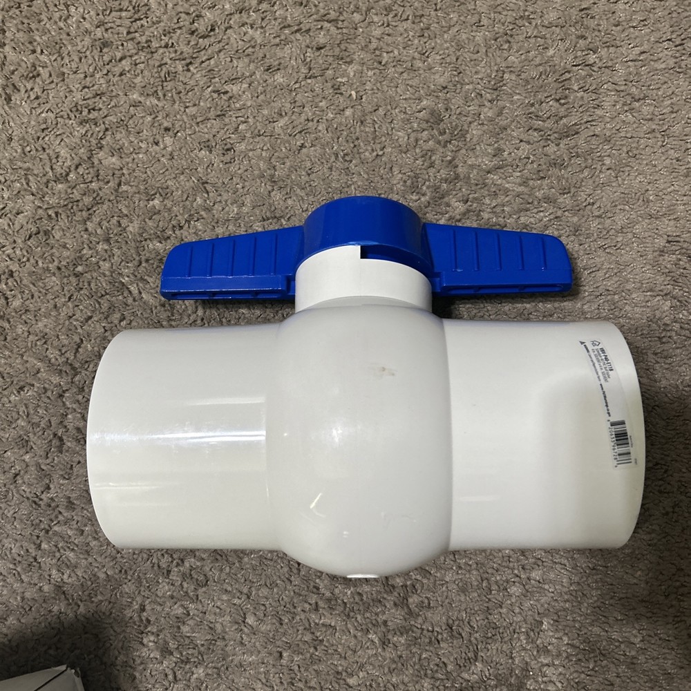 Homewerks VBV-P40-E11B 4 in. Solvent x 4 in. Solvent Schedule 40 PVC Ball Valve