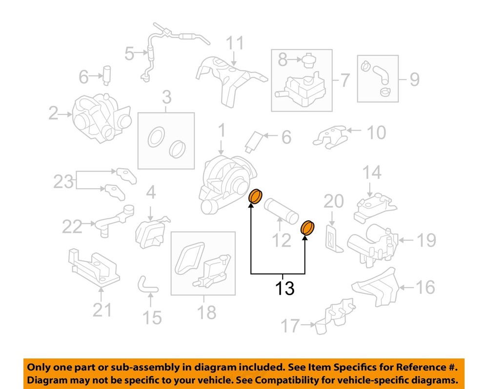 FORD OEM 08-10 F-350 Super Duty 6.4L V8 Turbocharger Air Duct Seal W302506
