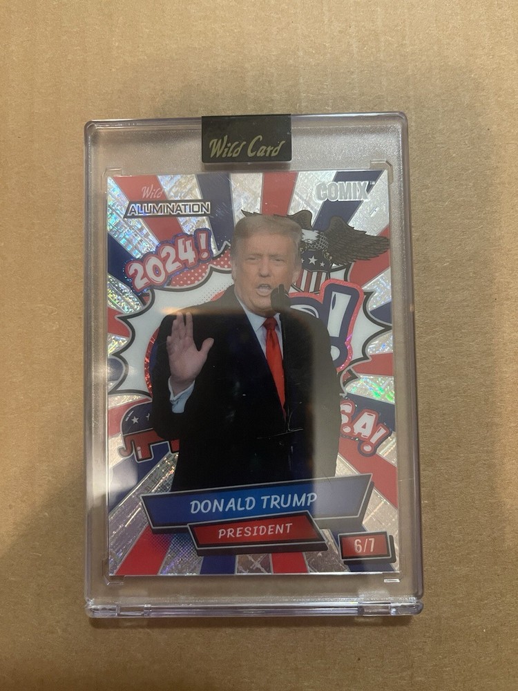 Donald Trump, 2024 Wild Card, Inc Alumination Comix, GOP! 2024! #’d 6/7