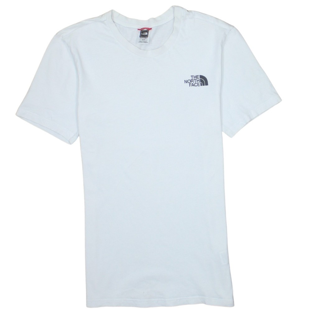 The North Face Mens T Shirt White Cotton Small Logo Basic Summer Tee XS