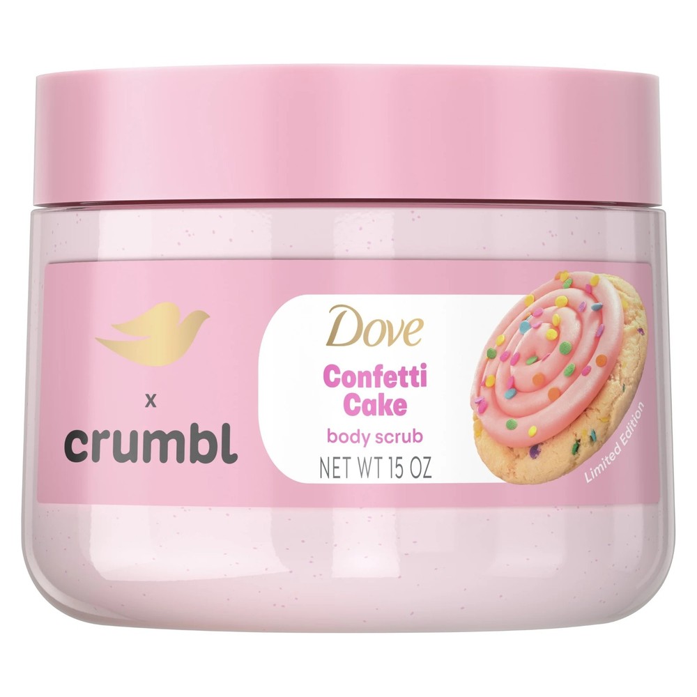Dove Crumbl Exfoliating Body Scrub Confetti Cake 15 oz