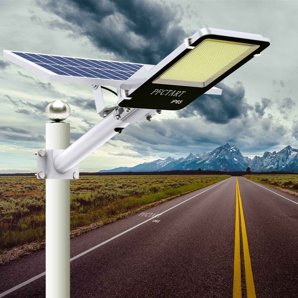 Commercial Solar Street Lights Outdoor Dusk to Dawn Solar High Bright Aluminum