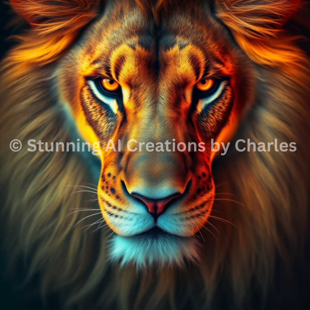 High-Res Lion Digital Wall Art Background for Picture Perfect Wallpaper
