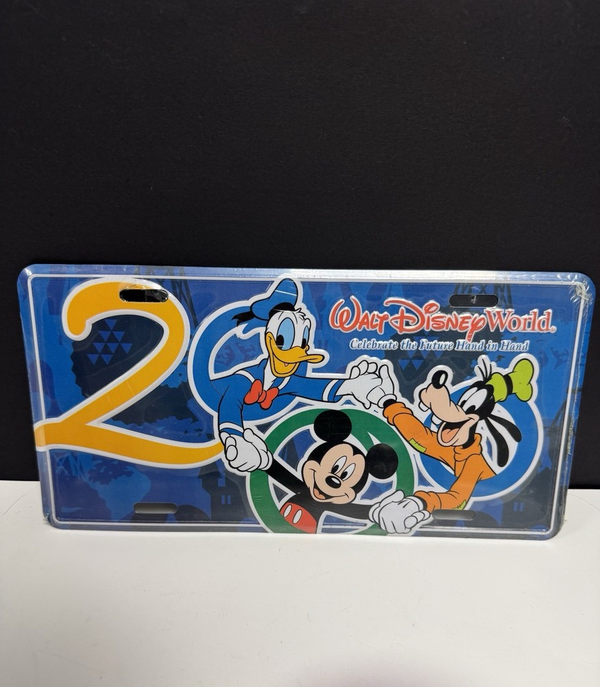Vintage Walt Disney World Hand in Hand Future Booster License Plate PA