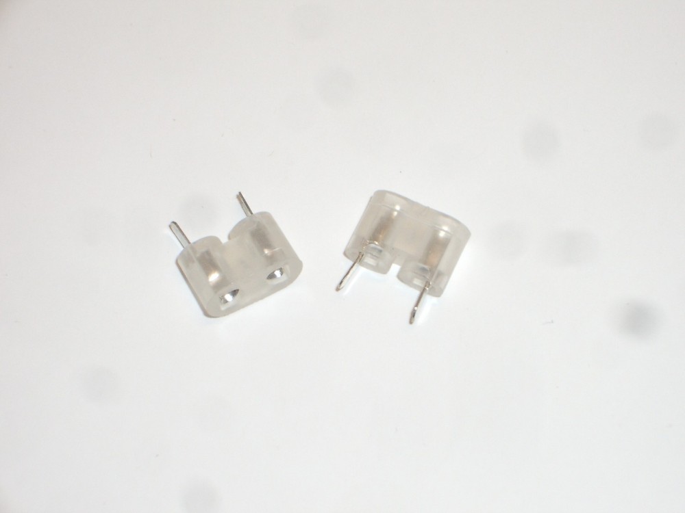 SON CRX-HC18 HC-25U CLEAR PLASTIC RADIO SCANNER CRYSTAL SOCKET (2 PC SET)