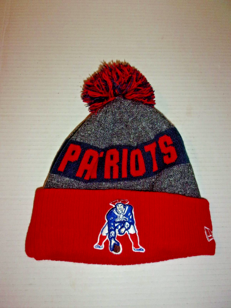 New Era NFL Patriots Knit Cap with Pompom