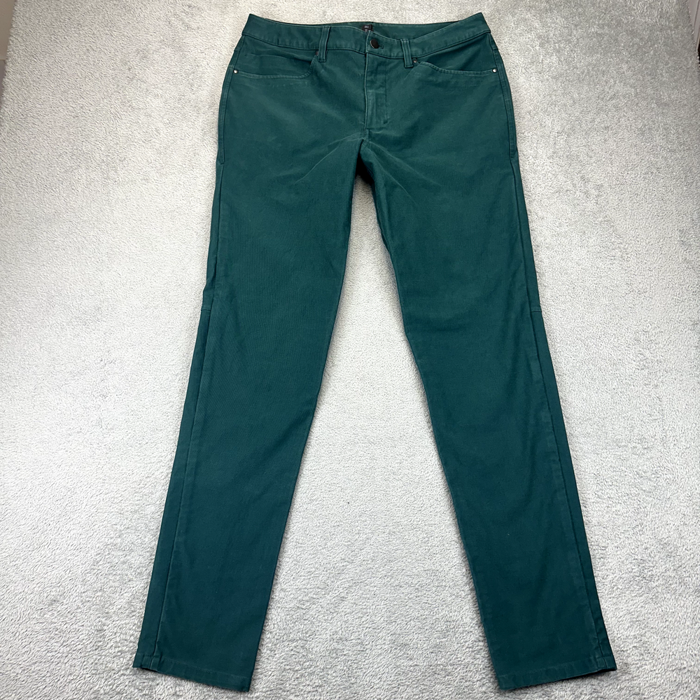 LULULEMON ABC Slim Fit Utilitech Pants Green Jeans Stretch Mens 33 x 34
