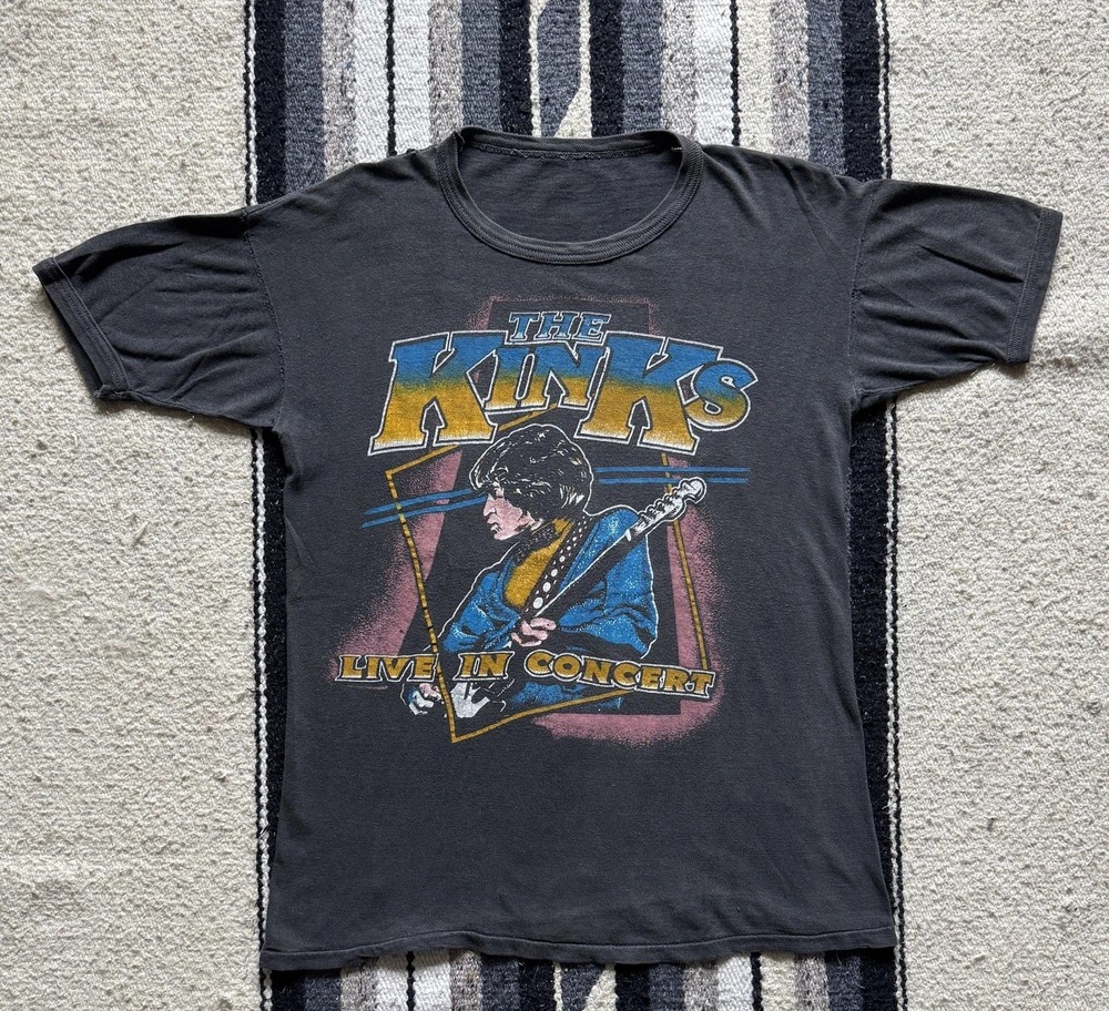 Vintage 1980 The Kinks One For the Road Tour shirt reprint VK09343