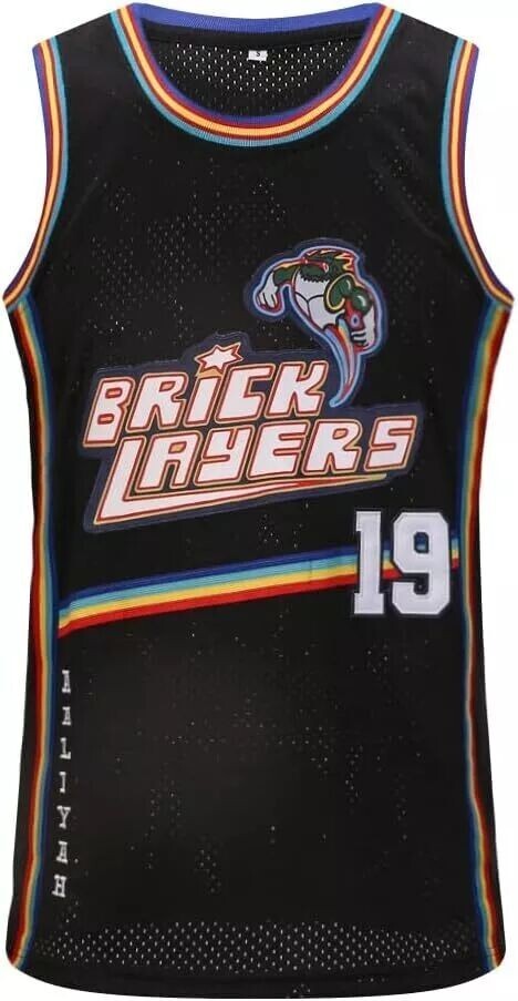 Aaliyah #19 Bricklayers Rock N Jock Basketball Jersey Black Sewn Sizes S-6XL New-image