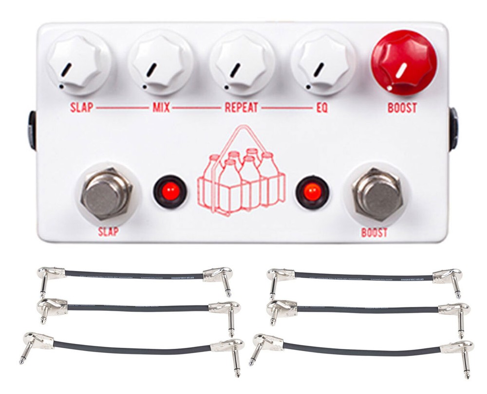 JHS The Milkman Multi-Effect Guitar Pedal with Boost and 2x Gator Patch Cables