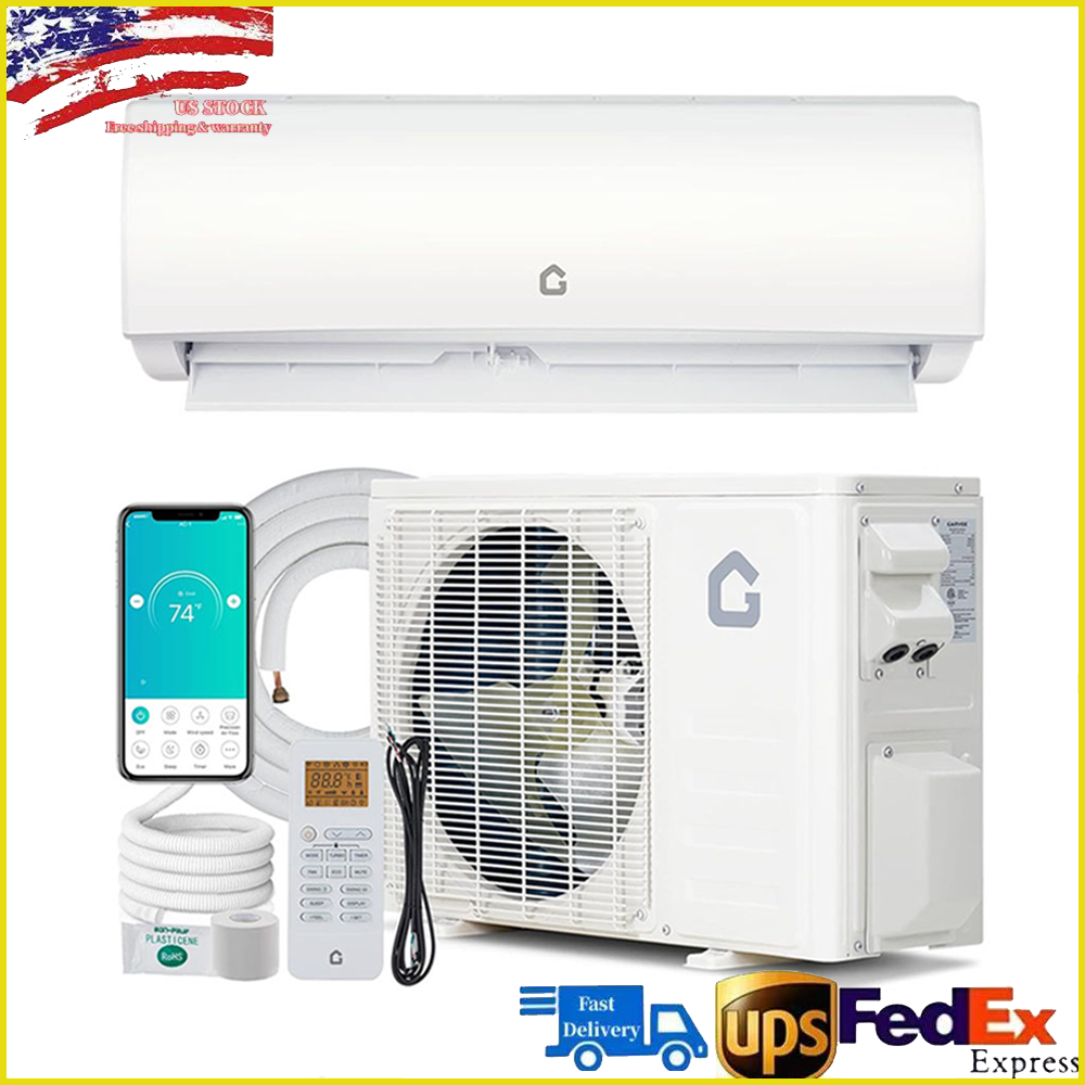 12000 BTU 21 SEER2 230V Inverter Mini Split AC Heat Pump with Installation Kit  