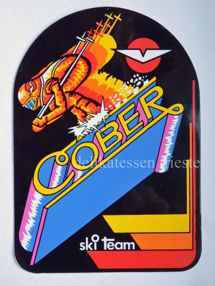 Vintage ABCO SKI TEAM SCI Decal Retro Skiing Collectible Sticker-image