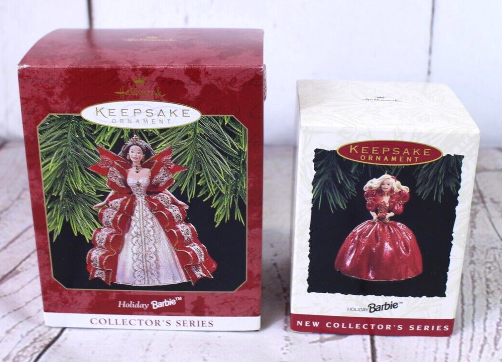 Vintage Barbie Collector Christmas Ornaments in Original Box