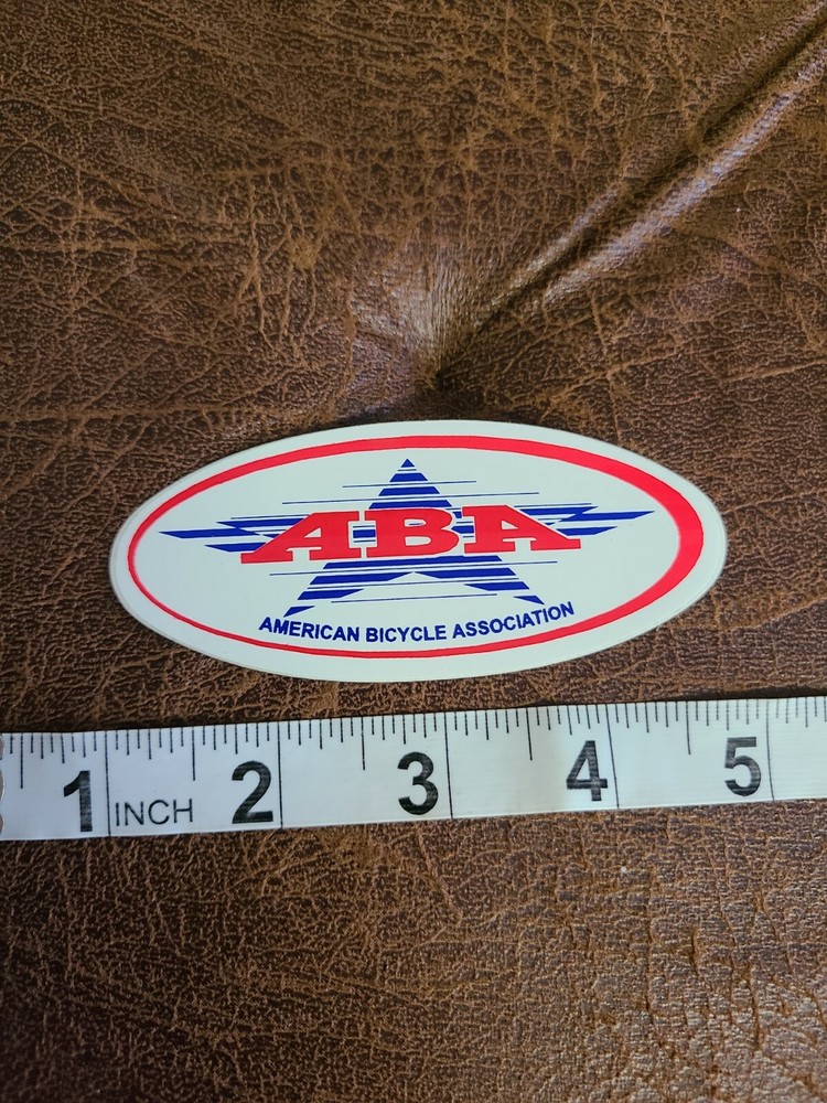 ABA Sticker American bicycle association bmx racing vintage oval white 4