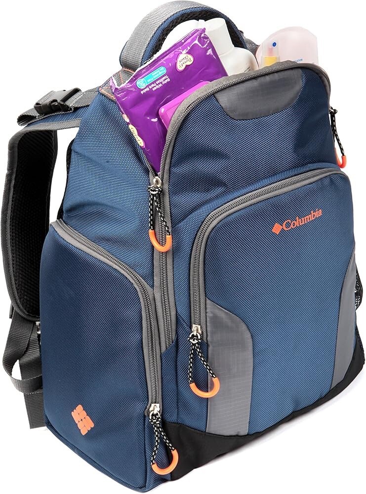 Columbia Summit Rush Backpack Diaper Bag, Navy