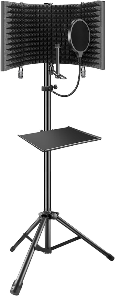 Professional Studio Recording Microphone Isolation Shield, Pop Filter,High Densi