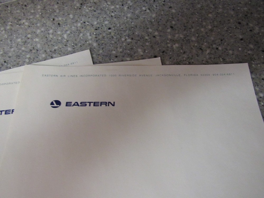 Vintage EASTERN AIRLINES Memorabilia Personal stationery  10 pieces