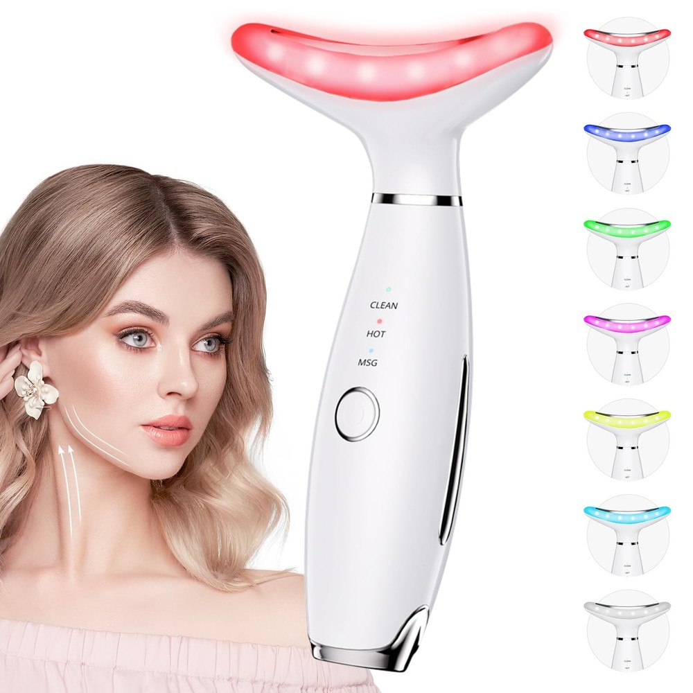 7 Color Galvanic Red Light Therapy Machine for Face & Neck Massage