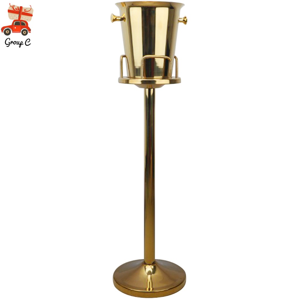 Stainless Steel Titanium Gold Champagne Ice Bucket Rack Holder for Bar, Club New
