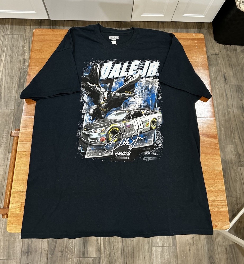 Dale Earnhardt Jr x Batman NASCAR Tee XL  Hendrick Motorsports  Black Shirt