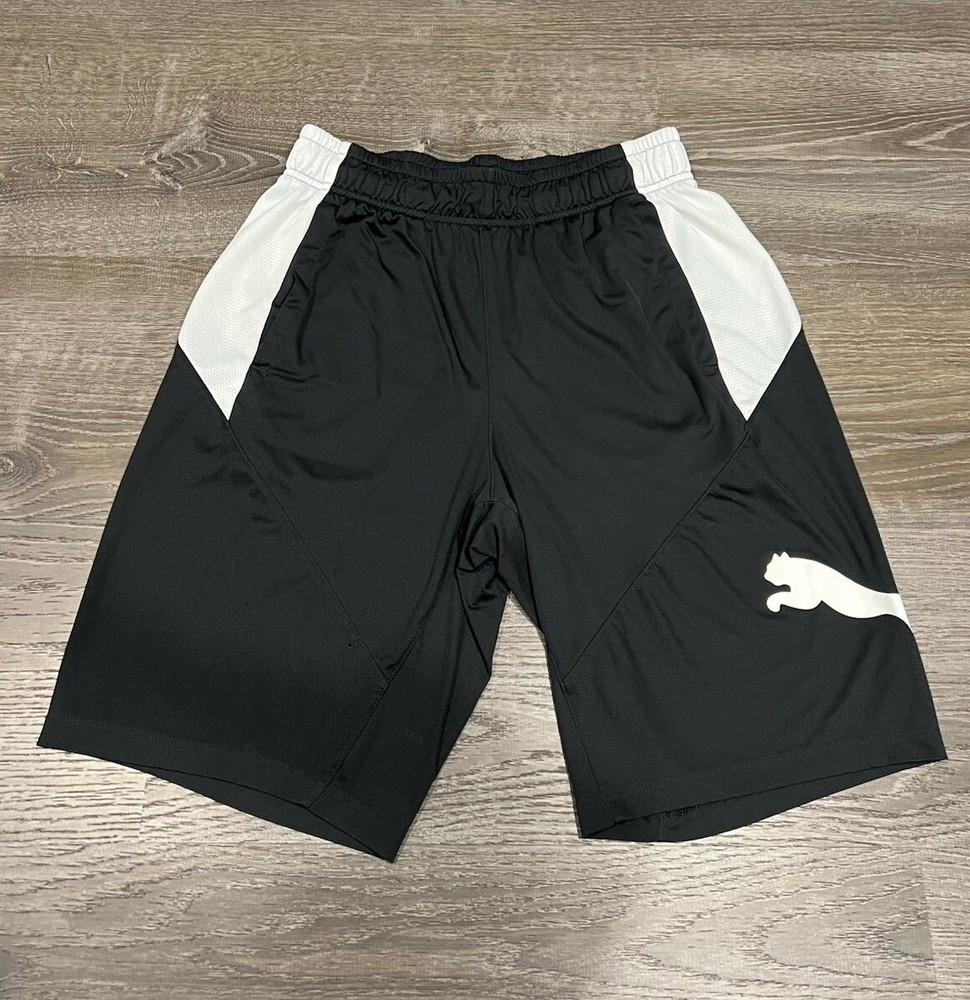 Puma Cat Training Athletic Shorts Mens Blue Casual Athletic Bottoms , Size M