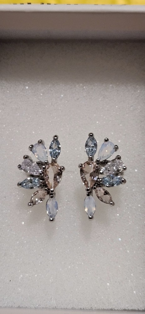 BP Reign Princess Ring RBP7660 Fairytale Wings Aqua Cubic Zirconia On Silver