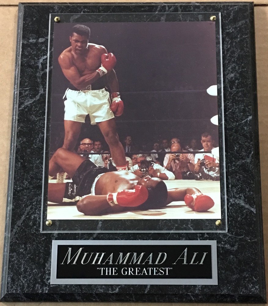 MUHAMMAD ALI-THE GREATEST FRAMED 8 X 10 PHOTO-MAN CAVE ART-12 X 15 WALL PLAQUE