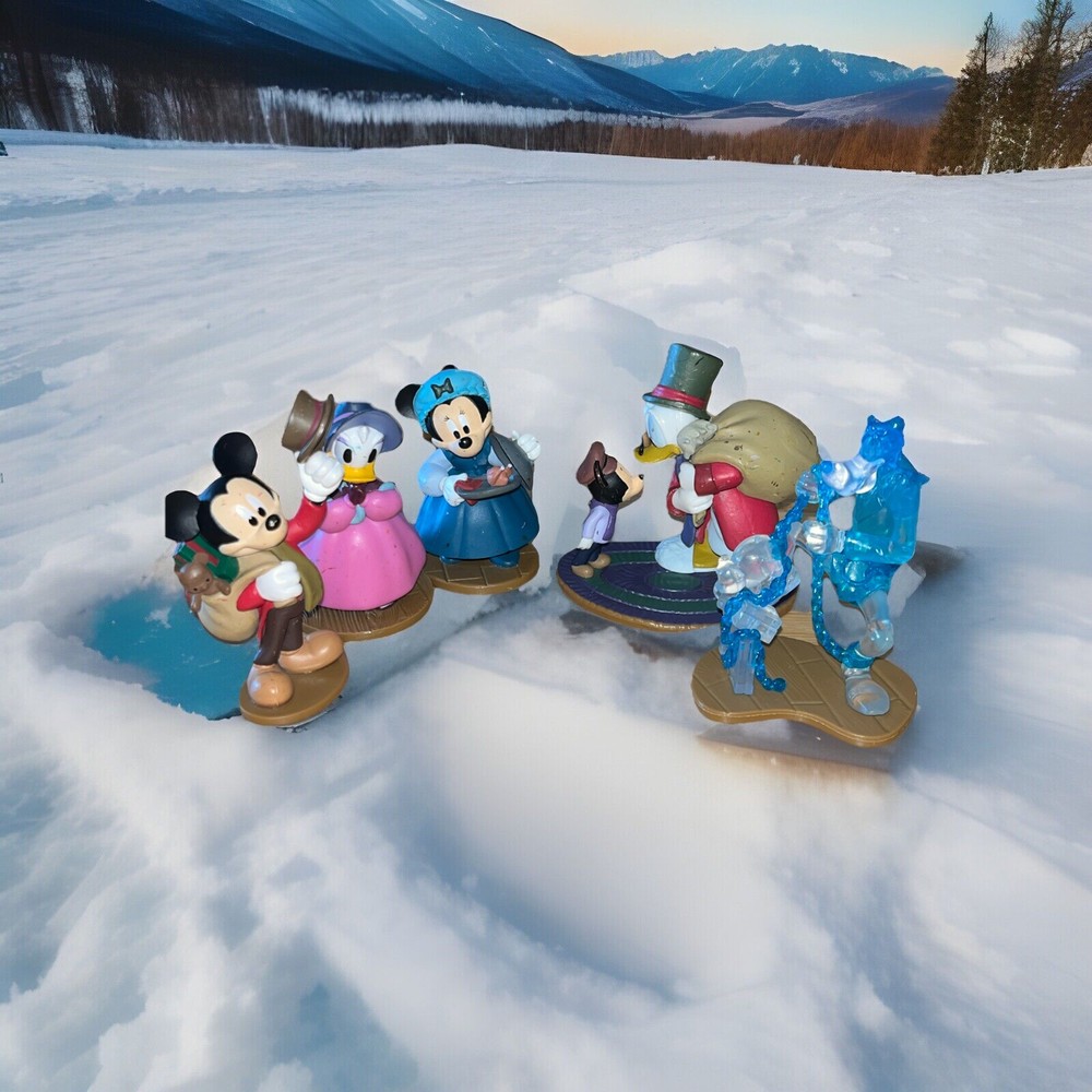 Disney’s Mickey's Christmas Carol Disney Figurines Lot Of 5