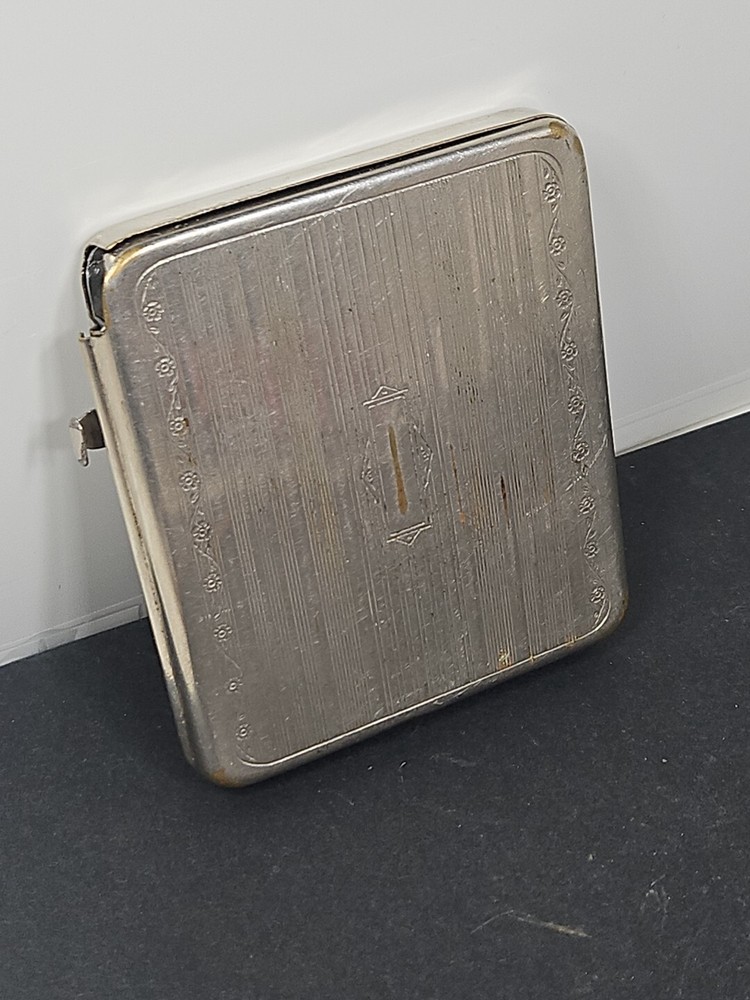 Vintage Lymco Ejector Cigarette Pocket Case Silver Color 1926 Patent New Haven