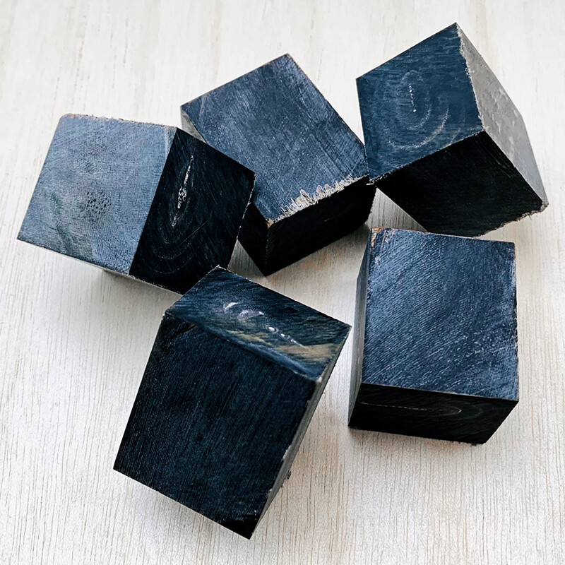 1X Natural Black Buffalo Horn Raw Material Kitchen Knife Liner Spacer 30x27x23MM