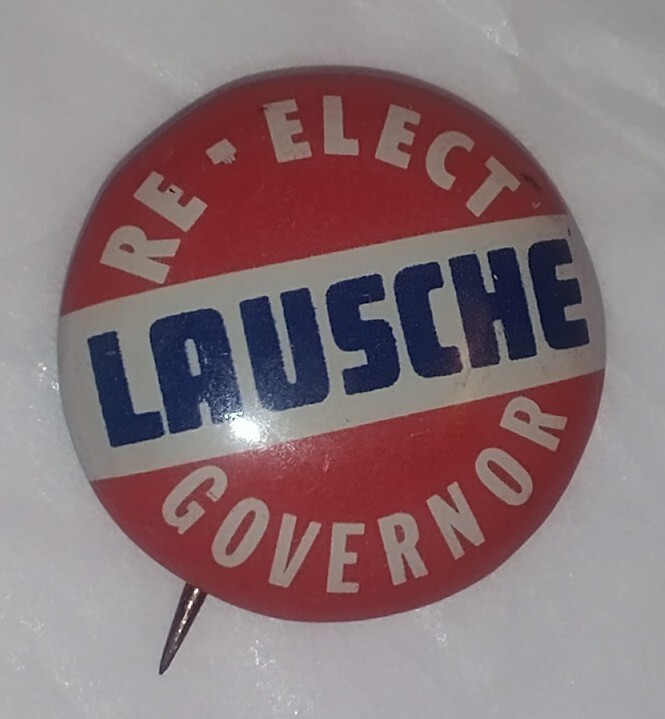 Frank Lausche For Governor Button Campaign Pin Ohio Democrat Re Elect Vintage