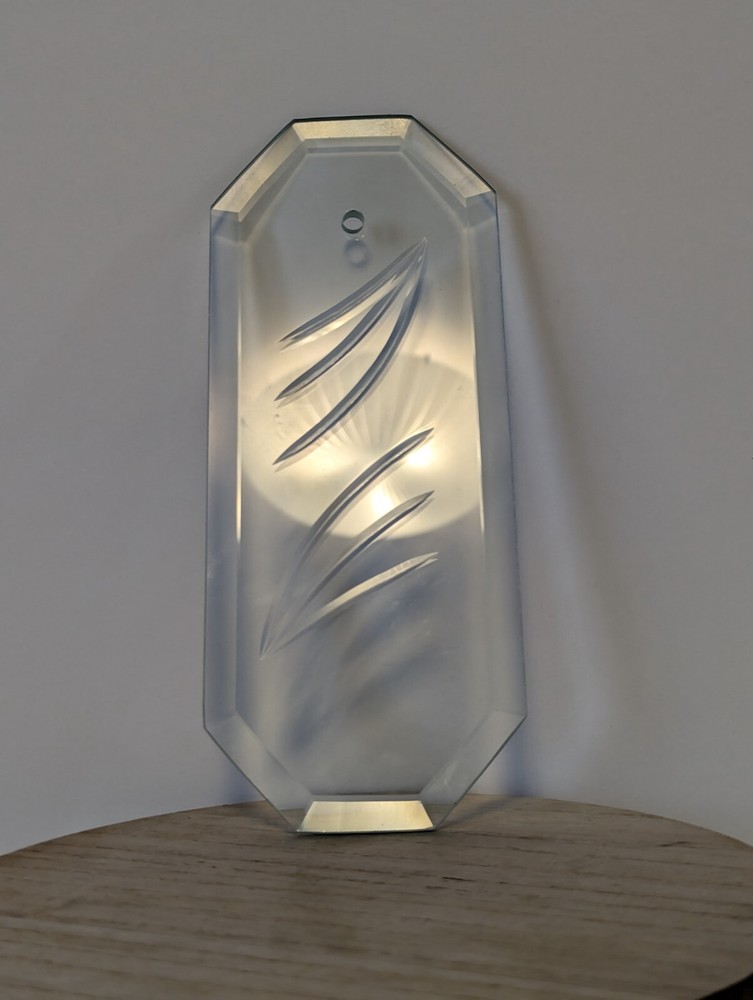 Chandelier Beveled Glass Panel Rectangle Clear Glass 8 5/8