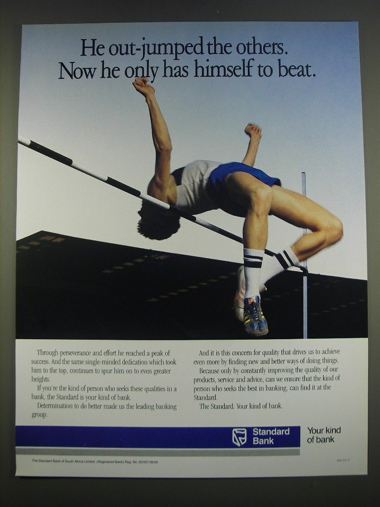 1989 Standard Bank Ad - He out-jumped the others