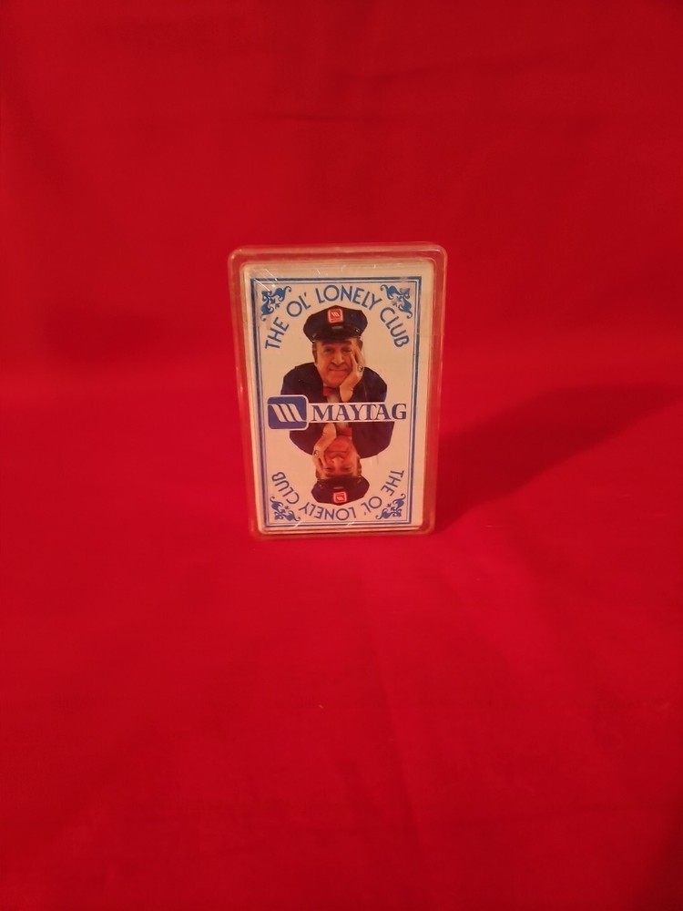 JESSE WHITE MAYTAG MAN Sealed! THE OL' LONELY CLUB Vtg AD Playing Cards RARE-image