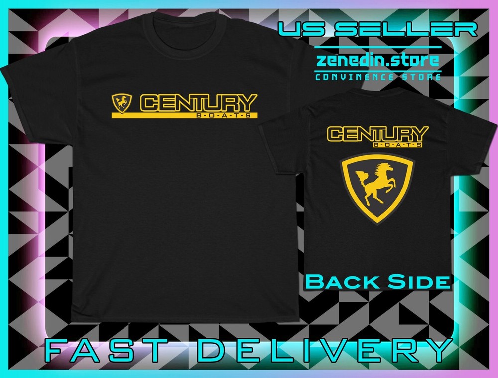 Century Boats Fishing Boats Logo Men's T-Shirt American Two Side Print T-Shirt