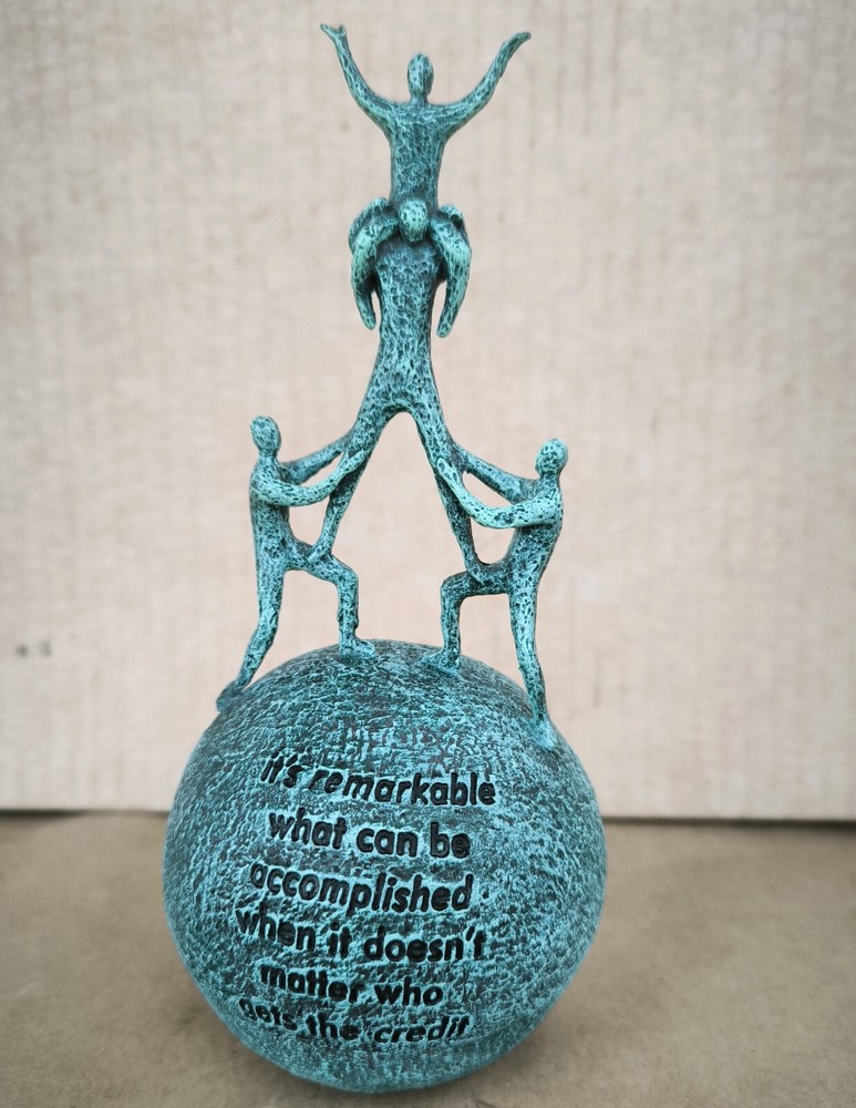 Rare Enesco Lifelines Teamwork Kinetic 6'' Sculpture