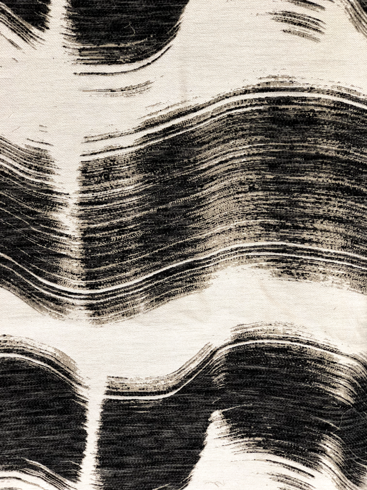 2-Piece Fabric Bundle - Includes Abstract Black, White, and Gold Brushed Fabric