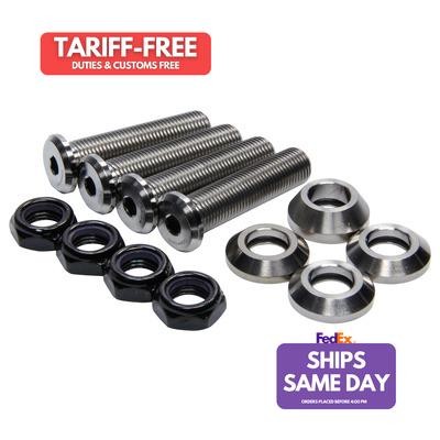 Natural Titanium Button Head Tie Rod & Drag Link Kit Ti22 TIP1164 Set of 4