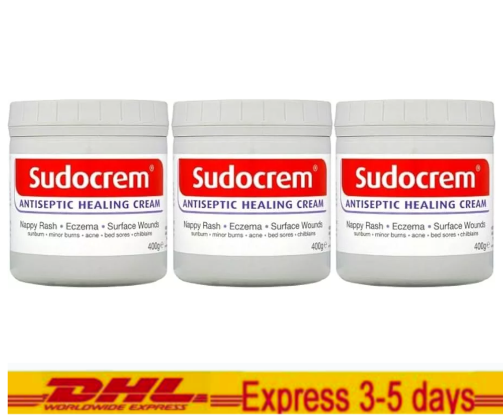 3 x Sudocrem Antiseptic Healing Cream 400g - Exp 2026