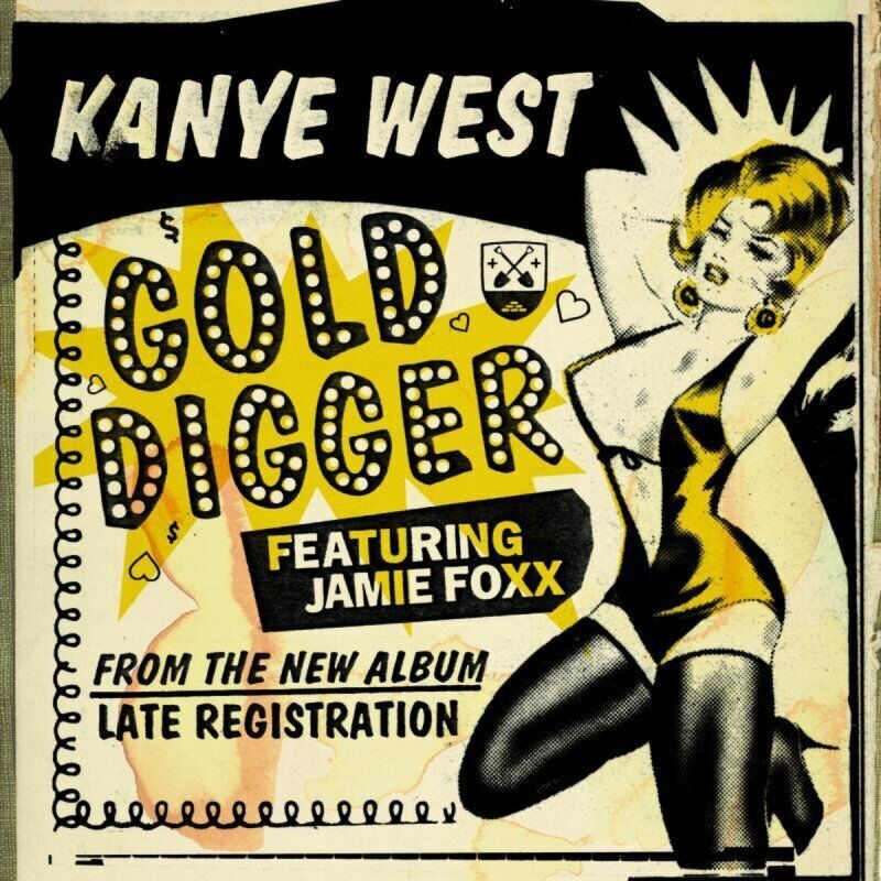 Kanye West Gold Digger HD Album Cover Art 16x12 Wall Print Poster