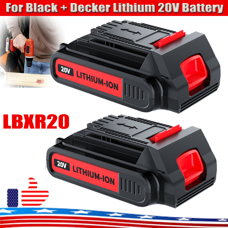 2Pack 20V Battery 1.5Ah for Black+Decker 20V Max Lithium Battery LBXR20 LB20 NEW