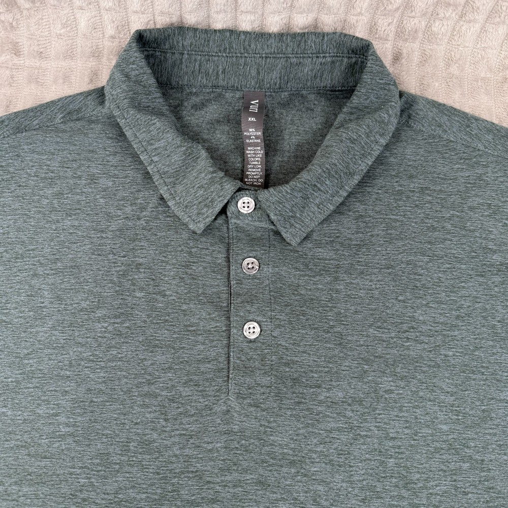 Vuori Strato Tech Polo Shirt Men's XXL Green Short Sleeve Casual Golf V188