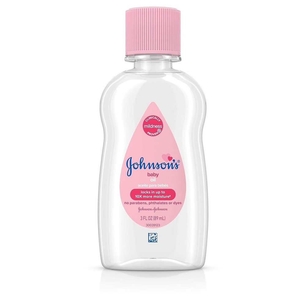 Johnson's Baby Oil, Pure Mineral Oil to Prevent Moisture Loss, Hypoallergenic...