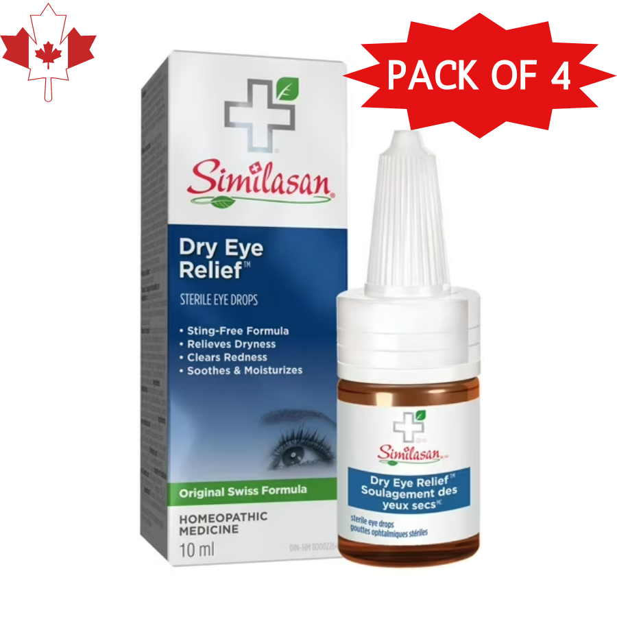 Similasan Dry Eye Relief 10ml - Pack of 4 Fresh Stock - From Canada