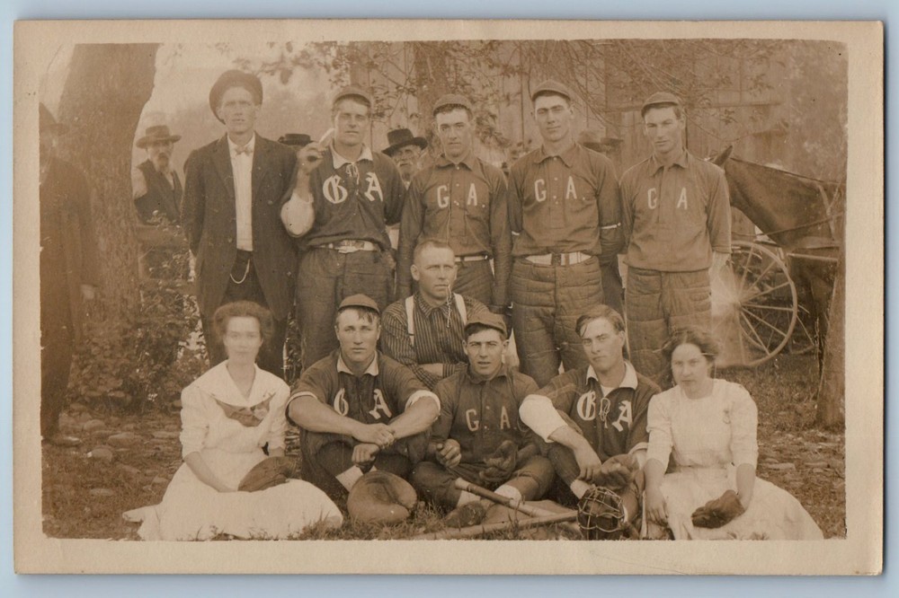 1910 Baseball Team Glen Aubrey New York NY RPPC Photo Antique Postcard