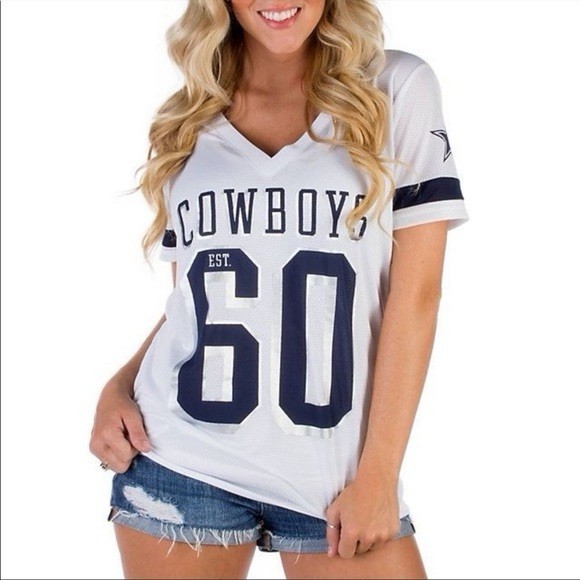 Victoria’s Secret Pink Women’s Dallas cowboys White And Blue Jersey Small