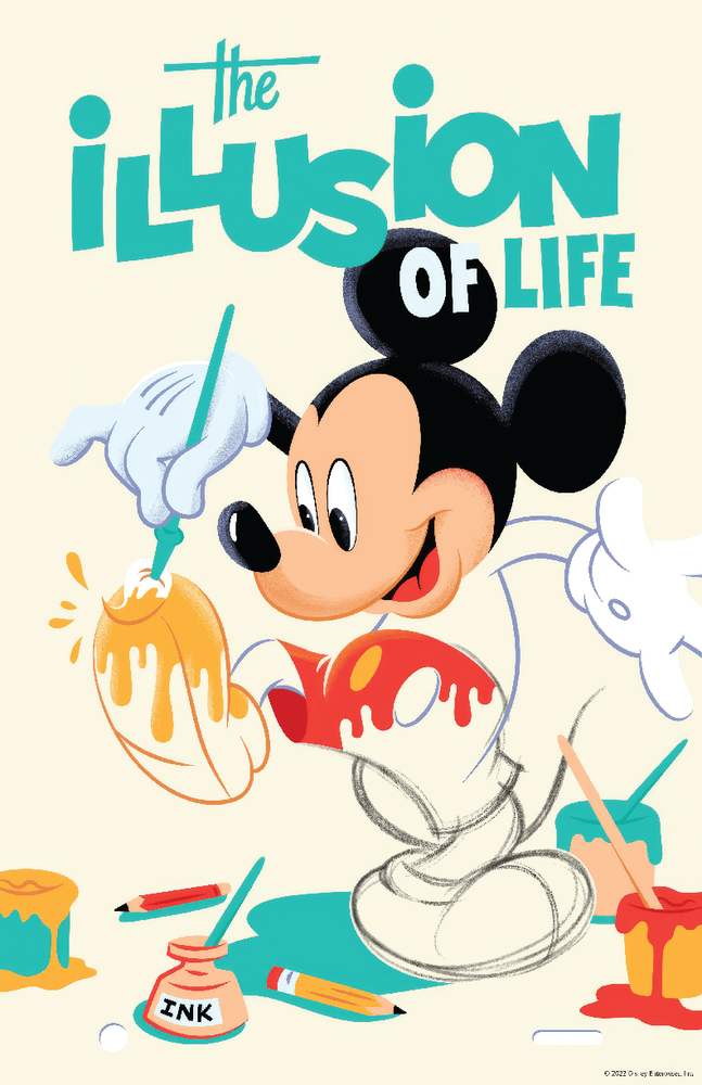 D23 Mickey Mouse Ink Poster Print 13x19 Satin Finish Disney Wall Art