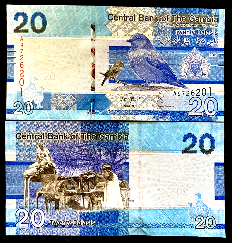 Gambia 20 Dalasis 2019 Banknote World Paper Money UNC Currency Bill Note