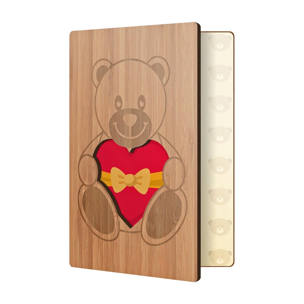 HeartSpace | Love & Anniversary Cards | Handmade Sustainable Bamboo Love Card...